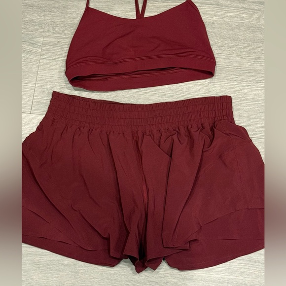 lululemon athletica Pants - Burgundy Lululemon Running Shorts
